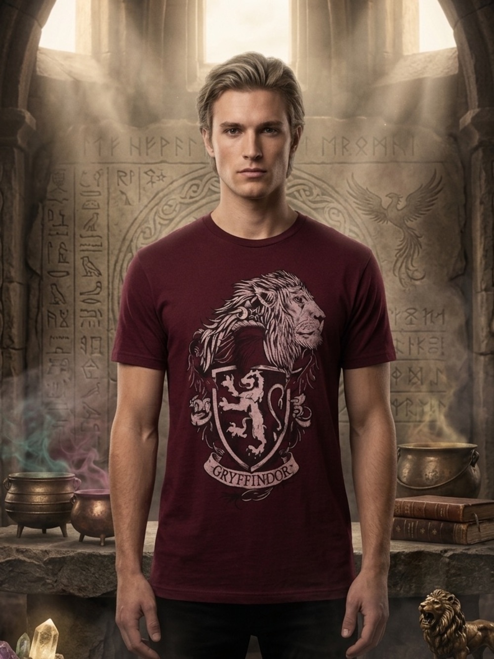 Gryffindor Crest Short Sleeve Tee - Maroon